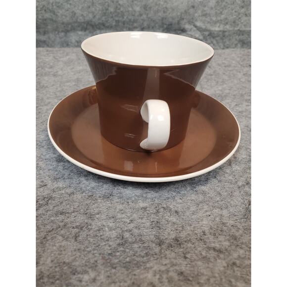Mikasa MCM Duplex Cup & Saucer in Brown Ben Seibel D3800 Made in Japan - Picture 8 of 9